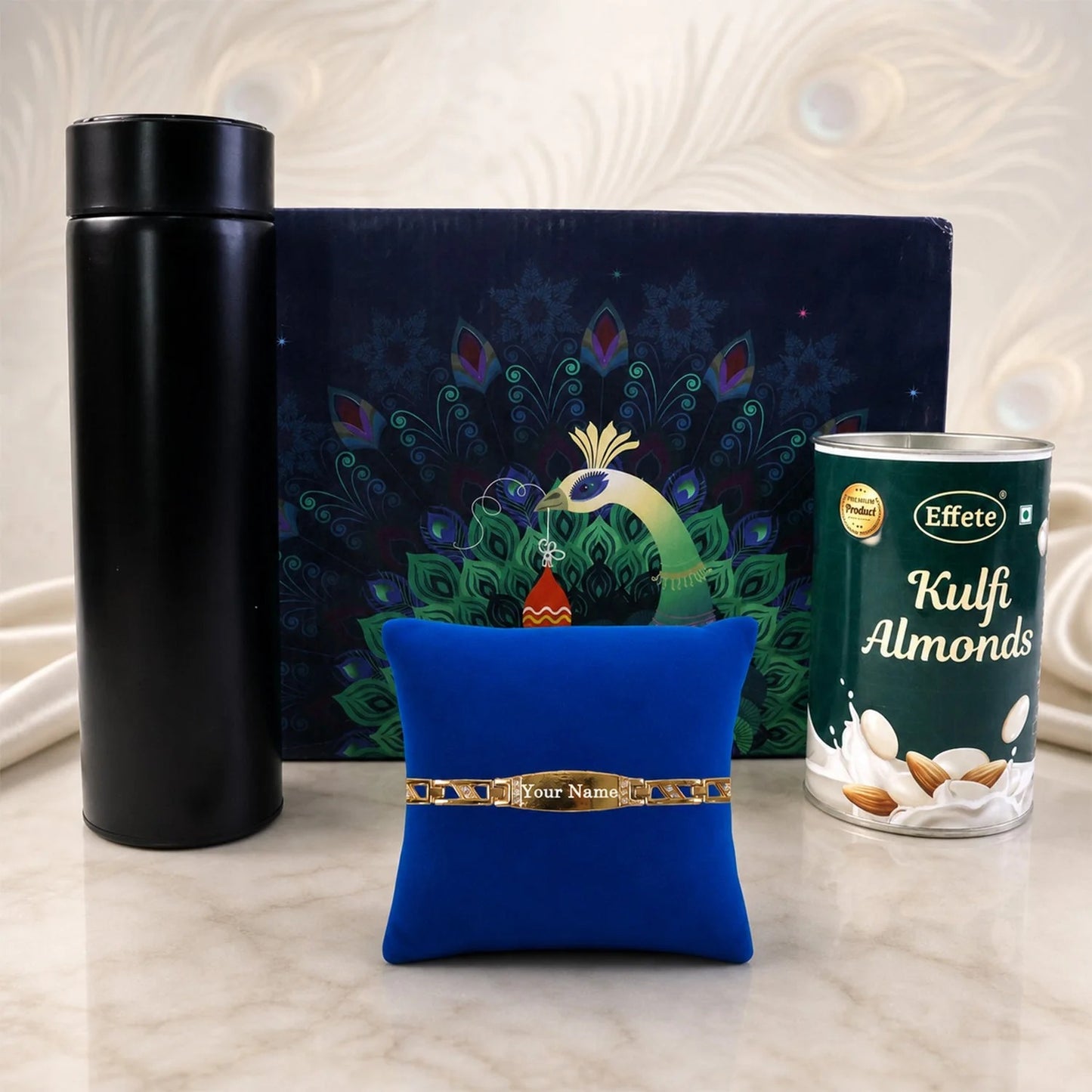 Customize Golden Rakhi – Elegant & Personalised Gift for Brothers