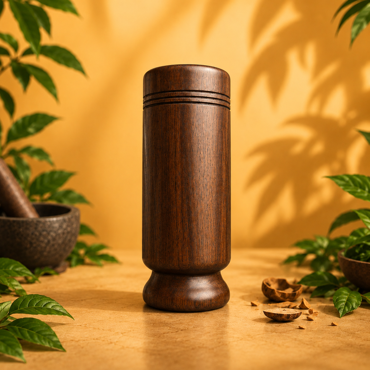 Premium Vijaysar Wooden Water Glass | Sugar Balance wooden water glass