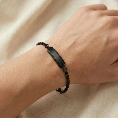 Customize Black Rakhi – Elegant Gift for Brothers with Chocolate & Bottle